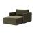 Newilla Storage Lounger Chair w/ Slim Arm Rests