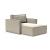 Newilla Storage Lounger Chair w/ Slim Arm Rests