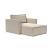Newilla Storage Lounger Chair w/ Slim Arm Rests