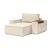 Newilla Storage Lounger Chair w/ Wide Arm Rests