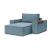 Newilla Storage Lounger Chair w/ Wide Arm Rests