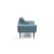 Zeal Deluxe Fabric Daybed w/Dark Wood Styletto Legs