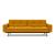 Dublexo Deluxe Fabric Sofa Bed w/Arms & Dark Wood Styletto Legs