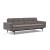 Dublexo Deluxe Fabric Sofa Bed w/Arms & Dark Wood Styletto Legs