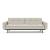 Dublexo Deluxe Fabric Sofa Bed w/Arms & Dark Wood Styletto Legs