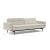 Dublexo Deluxe Fabric Sofa Bed w/Arms & Dark Wood Styletto Legs