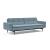 Dublexo Deluxe Fabric Sofa Bed w/Arms & Dark Wood Styletto Legs