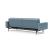 Dublexo Deluxe Fabric Sofa Bed w/Arms & Dark Wood Styletto Legs