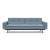 Dublexo Deluxe Fabric Sofa Bed w/Arms & Dark Wood Styletto Legs