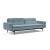 Dublexo Deluxe Fabric Sofa Bed w/Arms & Dark Wood Styletto Legs