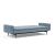 Dublexo Deluxe Fabric Sofa Bed w/Arms & Dark Wood Styletto Legs