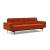 Dublexo Deluxe Fabric Sofa Bed w/Arms & Black Metal Pin Legs
