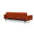 Dublexo Deluxe Fabric Sofa Bed w/Arms & Black Metal Pin Legs