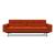 Dublexo Deluxe Fabric Sofa Bed w/Arms & Black Metal Pin Legs