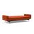 Dublexo Deluxe Fabric Sofa Bed w/Arms & Black Metal Pin Legs