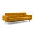 Dublexo Deluxe Fabric Sofa Bed w/Arms & Black Metal Pin Legs