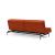 Dublexo Deluxe Fabric Sofa Bed w/Black Metal Pin Legs
