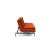 Dublexo Deluxe Fabric Sofa Bed w/Black Metal Pin Legs