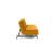 Dublexo Deluxe Fabric Sofa Bed w/Black Metal Pin Legs