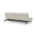 Dublexo Deluxe Fabric Sofa Bed w/Black Metal Pin Legs