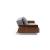 Long Horn Deluxe Excess Fabric Sofa Bed w/Arms