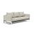 Cassius Quilt Fabric Sofa Bed w/Chrome Legs