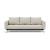 Cassius Quilt Fabric Sofa Bed w/Chrome Legs