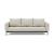 Cassius Quilt Fabric Sofa Bed w/Dark Wood Legs