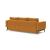 Cassius Quilt Fabric Sofa Bed w/Dark Wood Legs