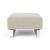 Deluxe Excess Fabric Ottoman w/Chrome Legs