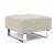 Deluxe Excess Fabric Ottoman w/Chrome Legs