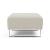Deluxe Excess Fabric Ottoman w/Chrome Legs