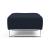 Deluxe Excess Fabric Ottoman w/Chrome Legs