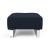 Deluxe Excess Fabric Ottoman w/Chrome Legs