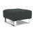Deluxe Excess Fabric Ottoman w/Chrome Legs