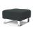 Deluxe Excess Fabric Ottoman w/Chrome Legs