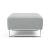Deluxe Excess Fabric Ottoman w/Chrome Legs