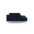 Cassius Deluxe Excess Lounger Fabric Sofa Bed w/Chrome Legs