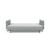 Cassius Deluxe Excess Lounger Fabric Sofa Bed w/Chrome Legs