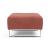 Deluxe Excess Fabric Ottoman w/Chrome Legs