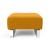 Deluxe Excess Fabric Ottoman w/Chrome Legs