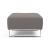 Deluxe Excess Fabric Ottoman w/Chrome Legs