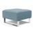 Deluxe Excess Fabric Ottoman w/Chrome Legs