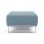 Deluxe Excess Fabric Ottoman w/Chrome Legs