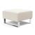 Deluxe Excess Fabric Ottoman w/Chrome Legs