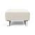 Deluxe Excess Fabric Ottoman w/Chrome Legs
