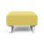 Deluxe Excess Fabric Ottoman w/Chrome Legs