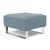 Deluxe Excess Fabric Ottoman w/Chrome Legs