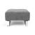 Deluxe Excess Fabric Ottoman w/Chrome Legs
