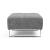 Deluxe Excess Fabric Ottoman w/Chrome Legs